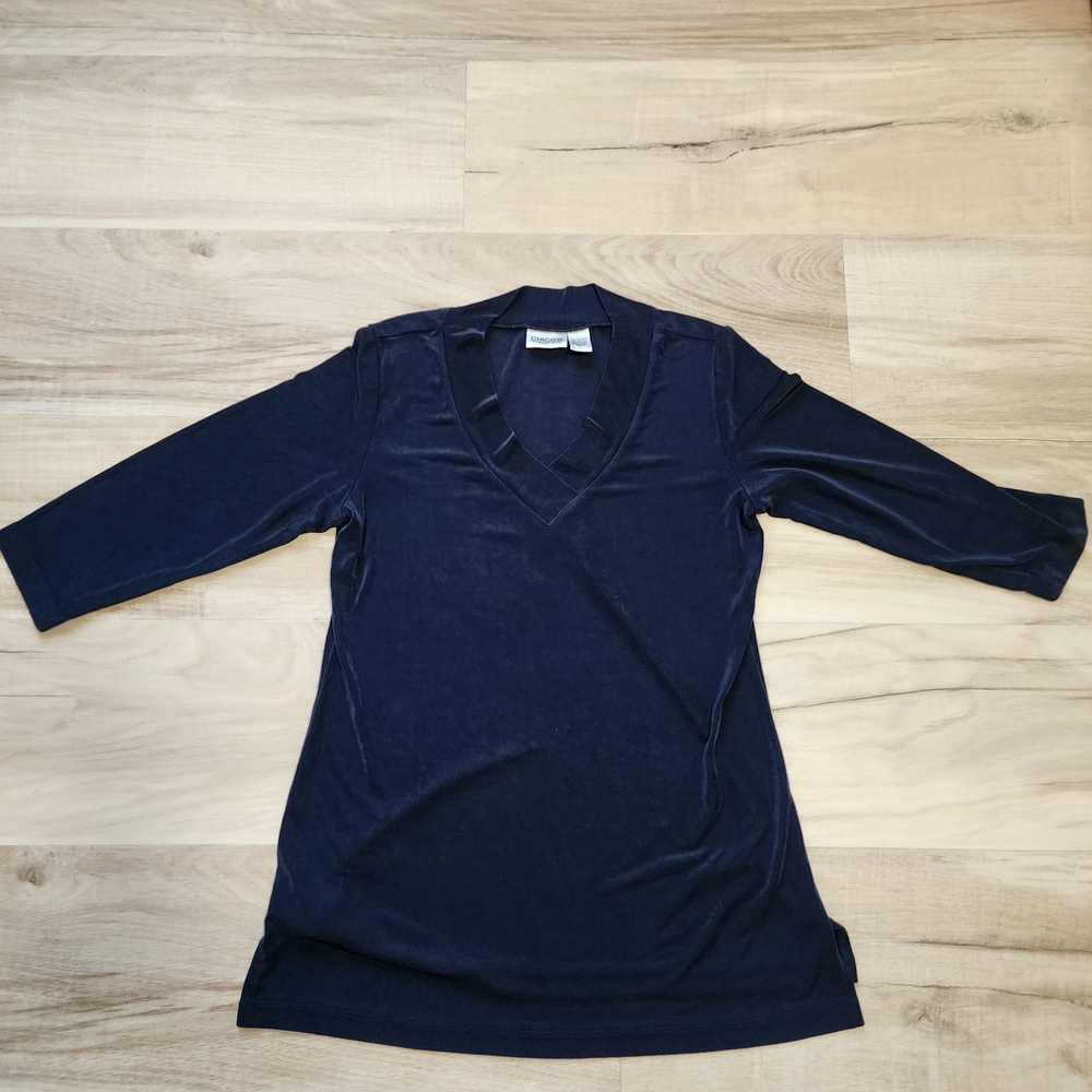Chicos Travelers Navy Blue Women's Top 2X